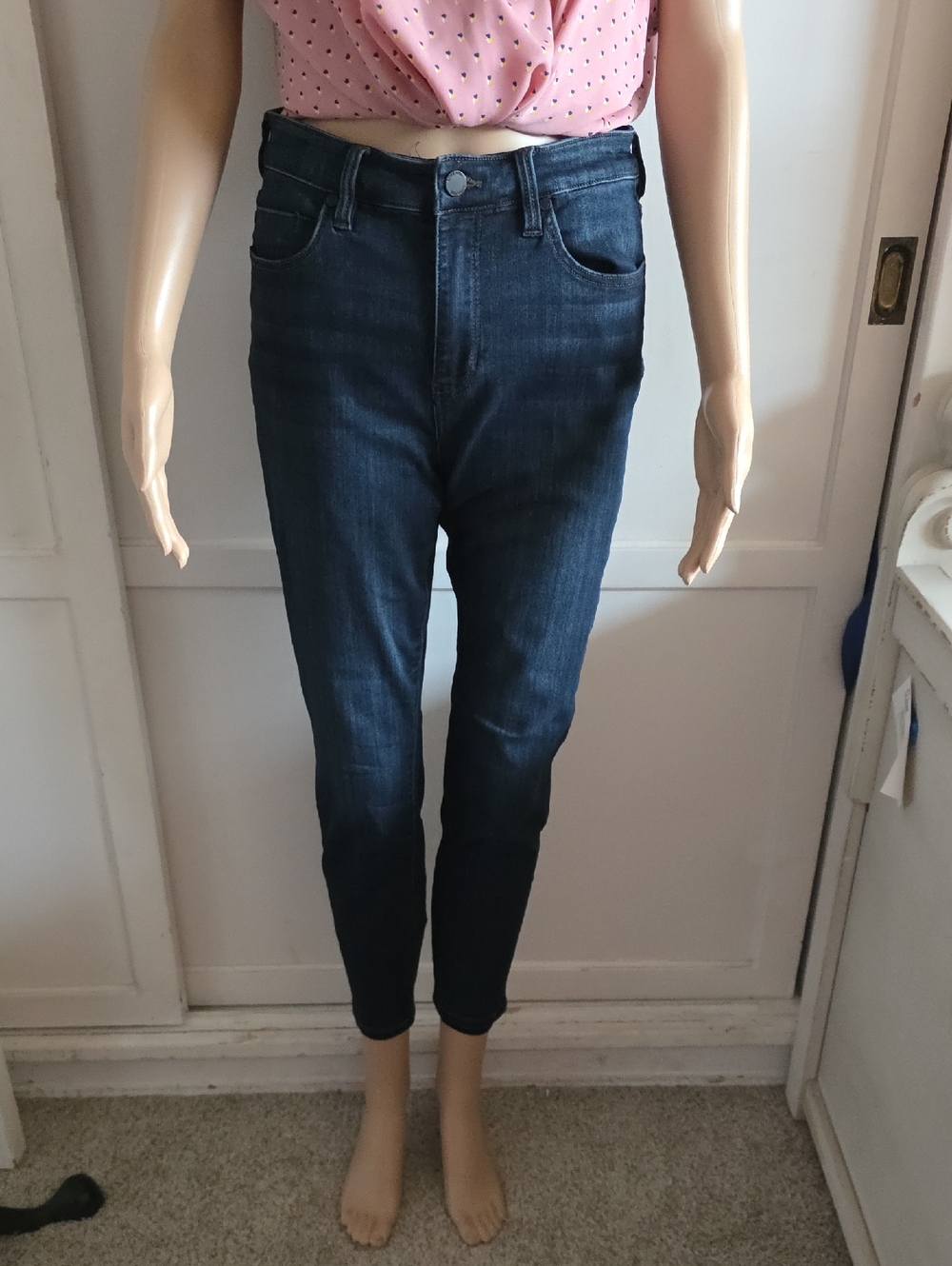 Liverpool Jeans Company Dark Blue High-Rise Ankle Skinny Jeans